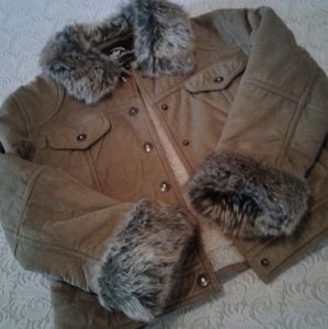 🌺 Like New Girls KC Collections Tan Winter Jacket